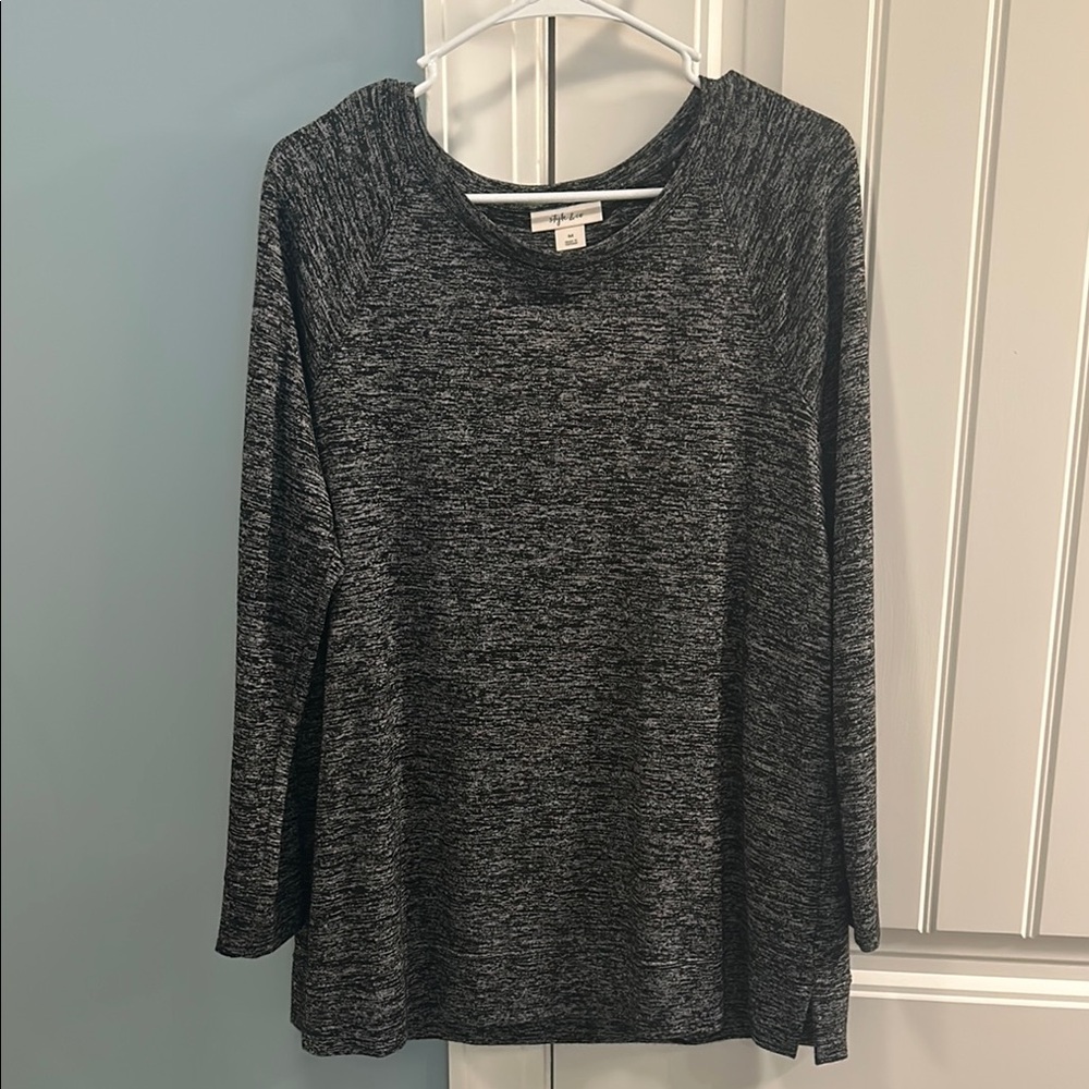 a new day Black Heathered Sweatshirt